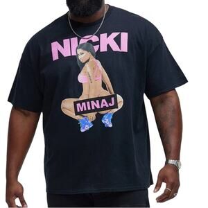 Nicki Minaj Censored Black Tee, Unisex Size Large New without Tag